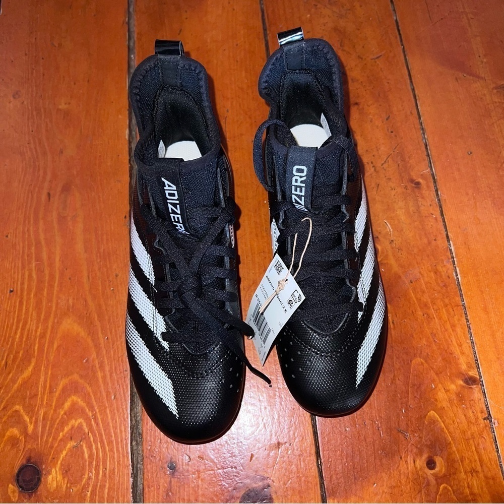 ***NWT***Adidas Adizero Impact Youth Black & White Football Cleats - Picture 8 of 11